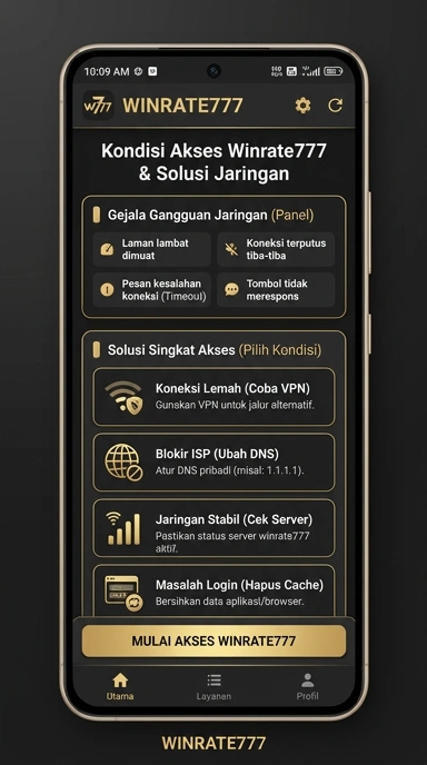 Tampilan link alternatif winrate777
