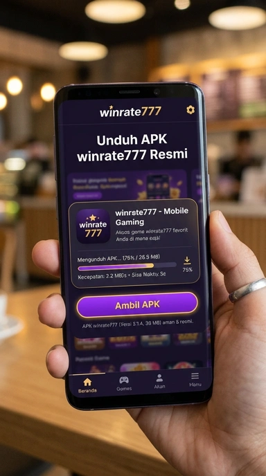 Tampilan halaman APK winrate777